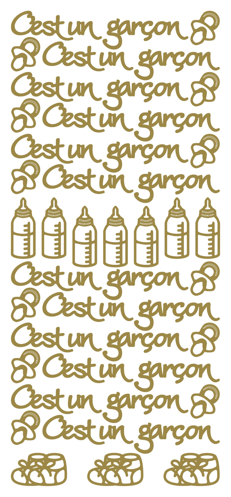 Peel Off Stickers - Cést un garçon-1