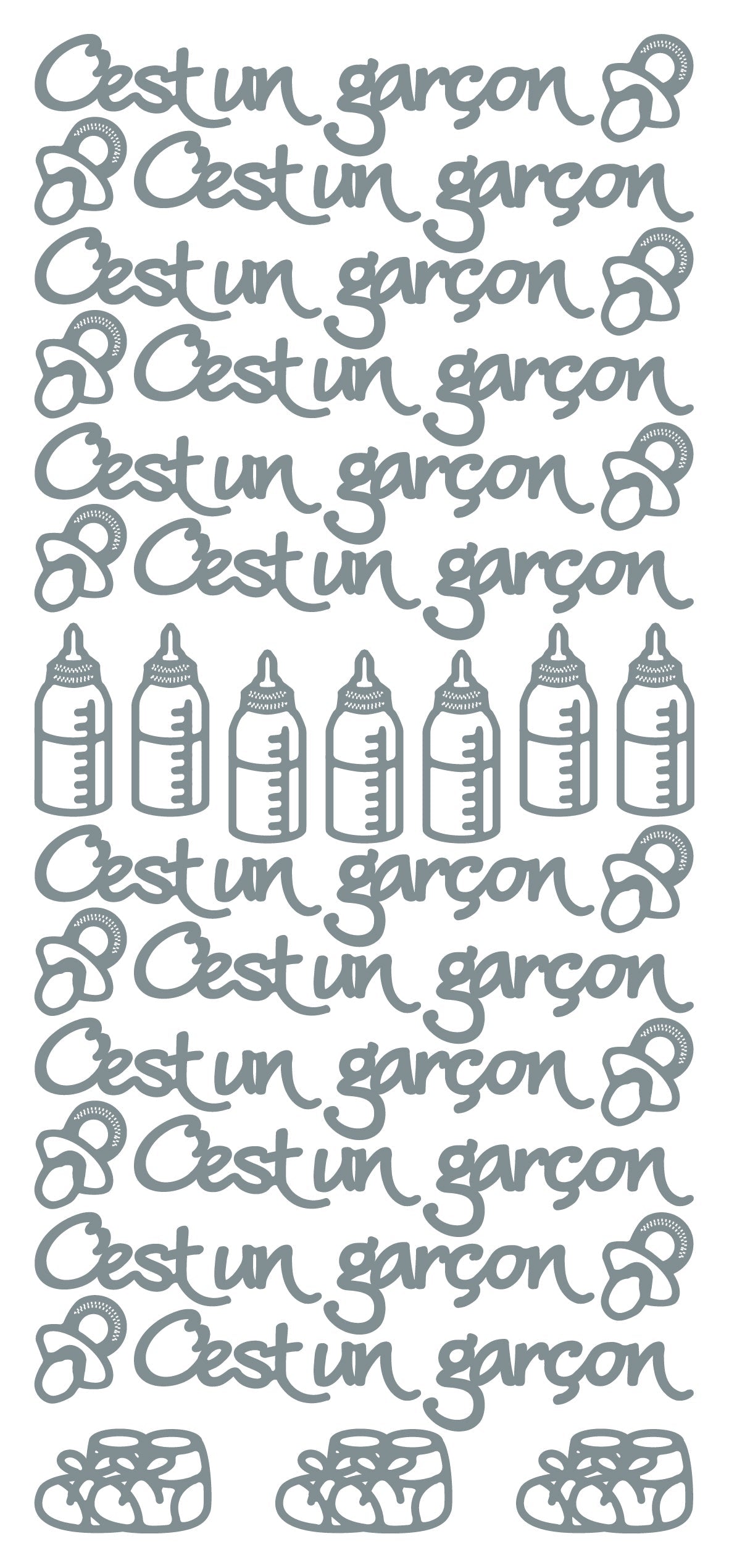 Peel Off Stickers - Cést un garçon-2