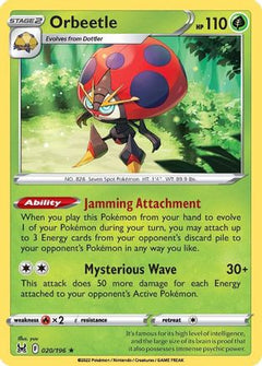 Orbeetle 20/196 - SWSH11 Lost Origin Holofoil-1