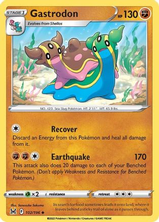 Gastrodon 102/196 - SWSH11 Lost Origin Reverse Holofoil-1