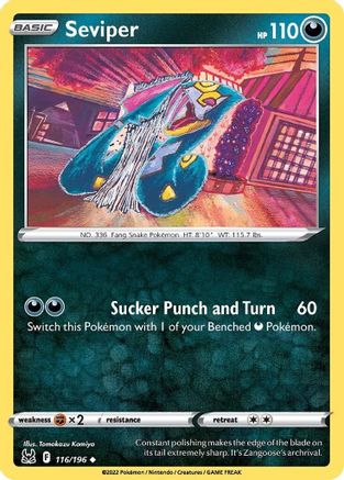 Seviper 116/196 - SWSH11 Lost Origin Reverse Holofoil-1