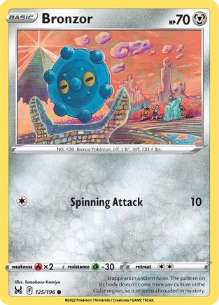 Bronzor 125/196 - SWSH11 Lost Origin Reverse Holofoil-1