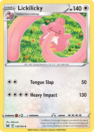 Lickilicky 139/196 - SWSH11 Lost Origin Reverse Holofoil-1