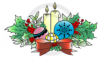 Christmas Centre Piece Rubber Cling Stamp-1
