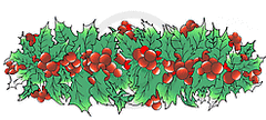 Holiday Row Rubber Cling Stamp-1