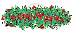Holiday Row Rubber Cling Stamp-1