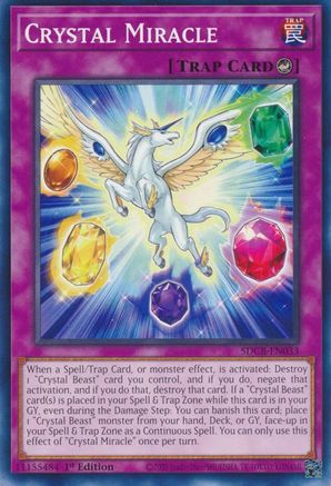 Crystal Miracle (SDCB-EN033) - Structure Deck: Legend of the Crystal Beasts 1st Edition-1