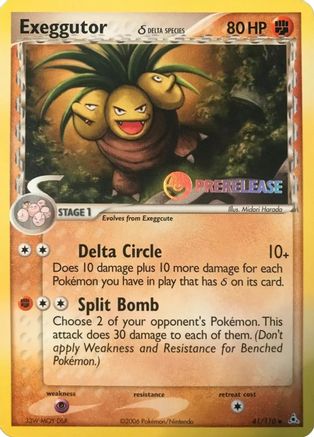 Exeggutor (Delta Species) - 41/110 (Prerelease) - Nintendo Promos-1