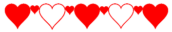 Frog's Whiskers Ink Stamps - Row of Hearts-1