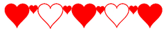 Frog's Whiskers Ink Stamps - Row of Hearts-1