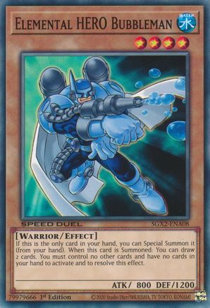 Elemental HERO Bubbleman (SGX2-ENA08) - Speed Duel GX: Midterm Paradox 1st Edition-1