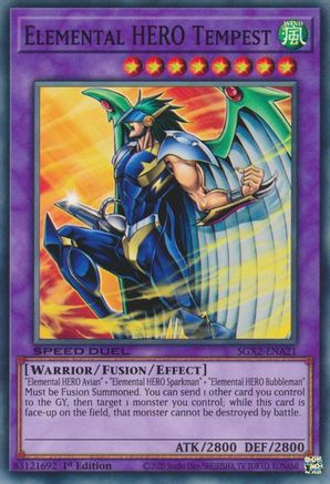 Elemental HERO Tempest (SGX2-ENA21) - Speed Duel GX: Midterm Paradox 1st Edition-1