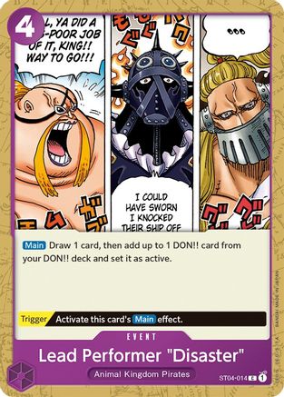 Lead Performer "Disaster" (ST04-014) - Starter Deck 4: Animal Kingdom Pirates-1