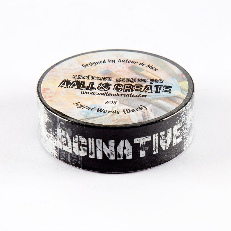 AALL and Create Washi Tape #28 - Joyful Words (Dark)-1