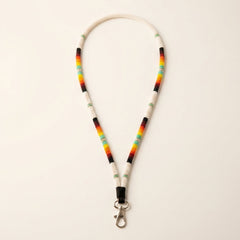 Round Beaded Lanyard(White)-5