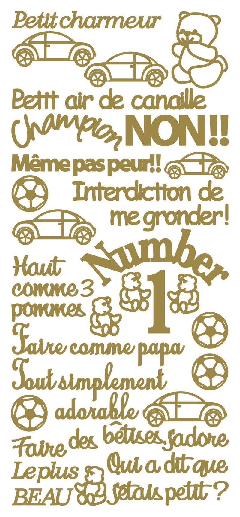 Autocollants à décoller - Petit Charmeur-1