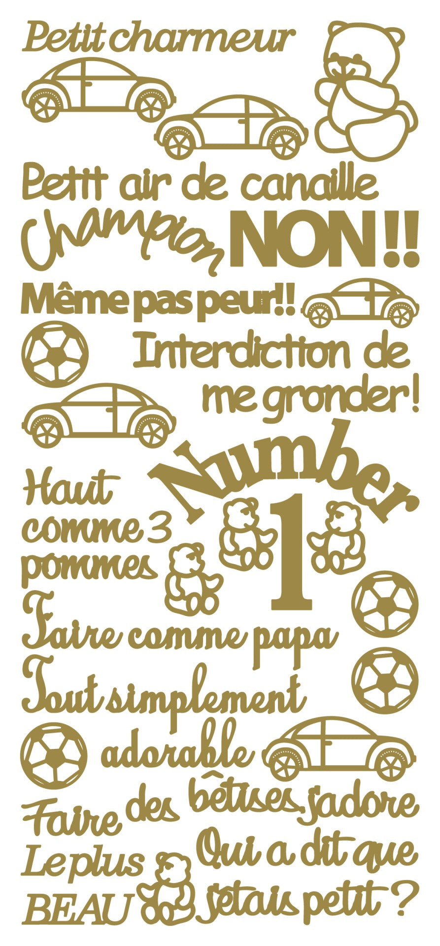 Autocollants à décoller - Petit Charmeur