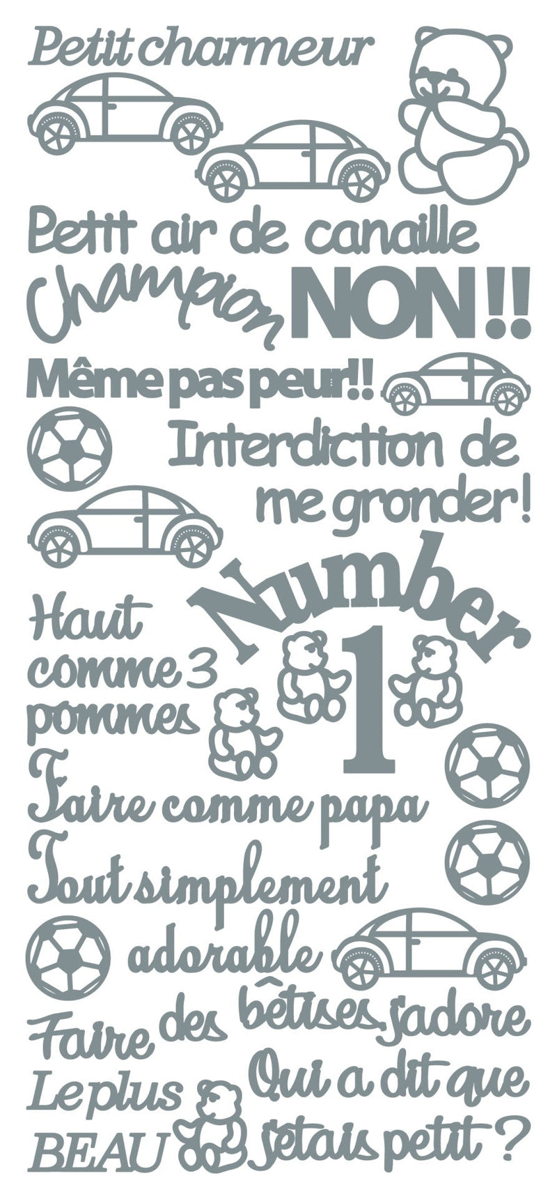 Autocollants à décoller - Petit Charmeur-2