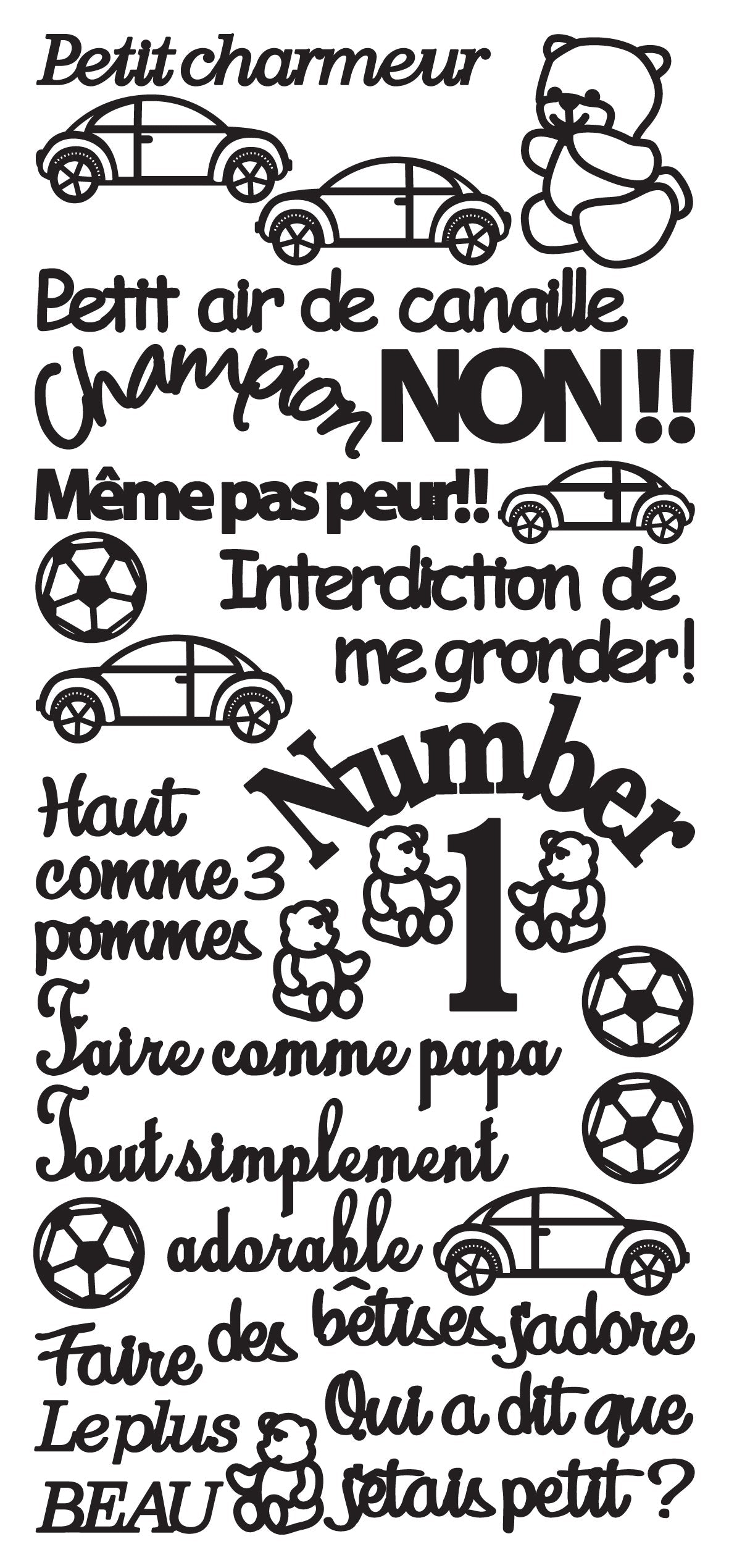 Autocollants à décoller - Petit Charmeur-3