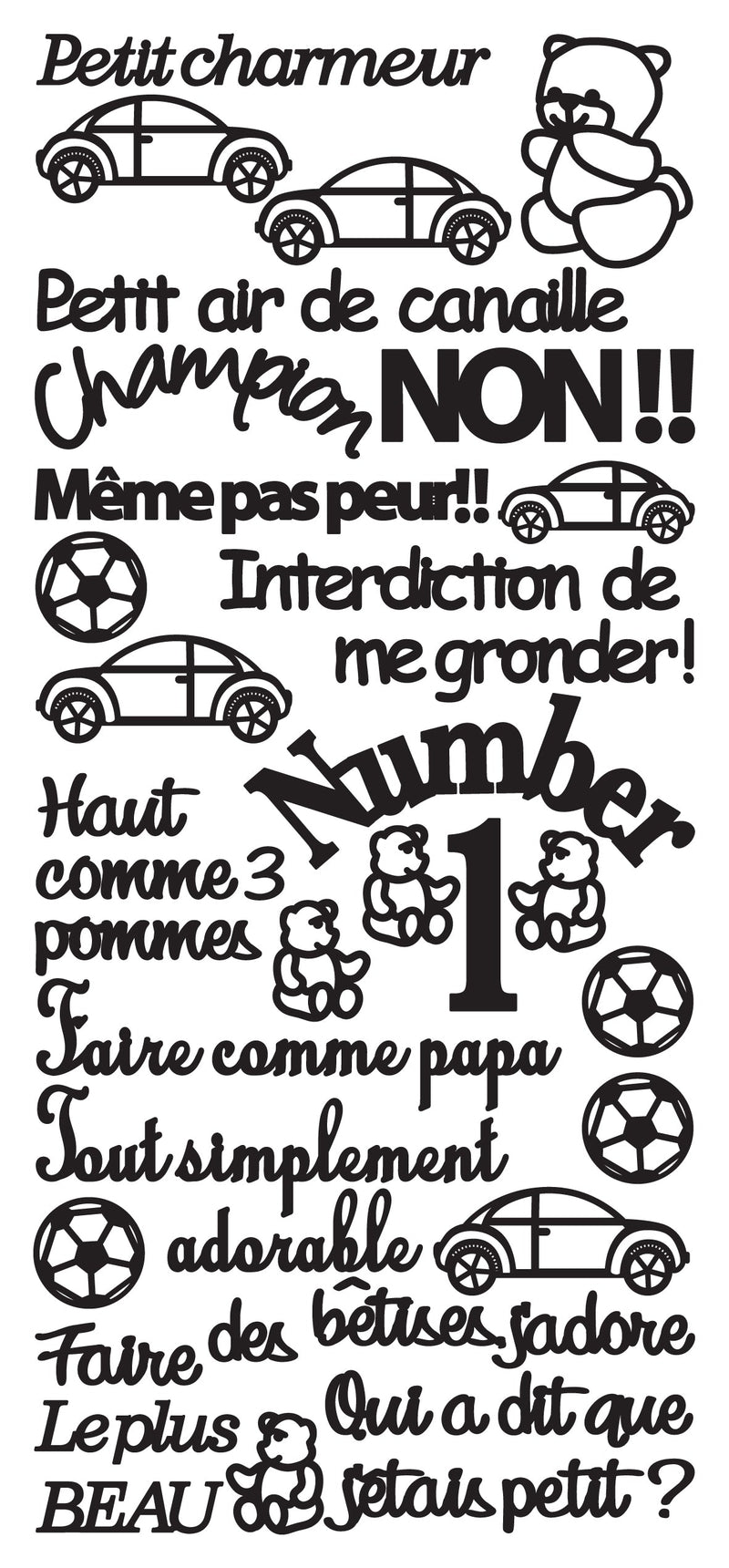 Autocollants à décoller - Petit Charmeur-3