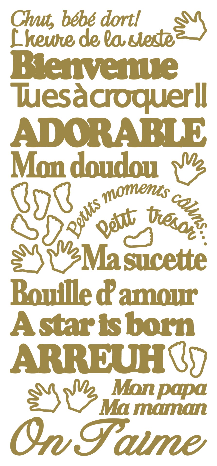 Peel Off Stickers - Chut bébé dort-1