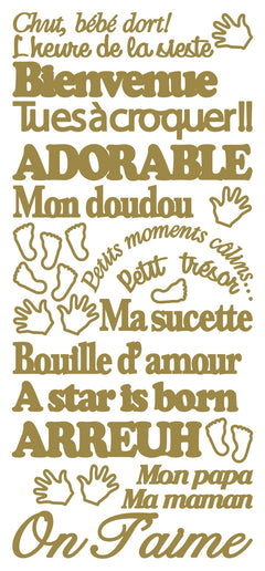 Peel Off Stickers - Chut bébé dort-1
