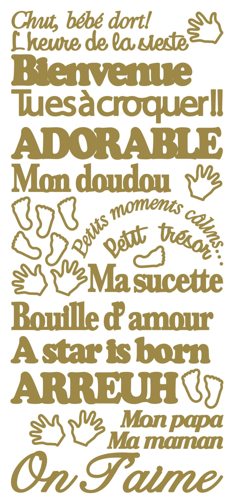Peel Off Stickers - Chut bébé dort-1
