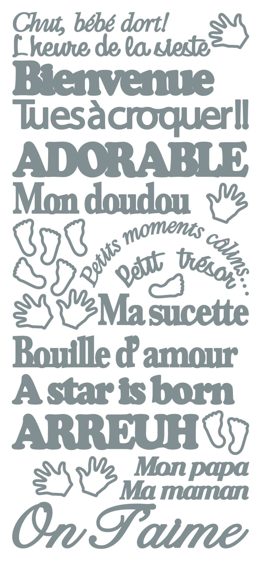 Peel Off Stickers - Chut bébé dort-2
