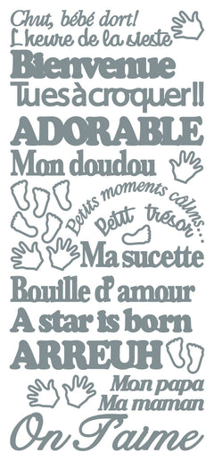 Peel Off Stickers - Chut bébé dort-2