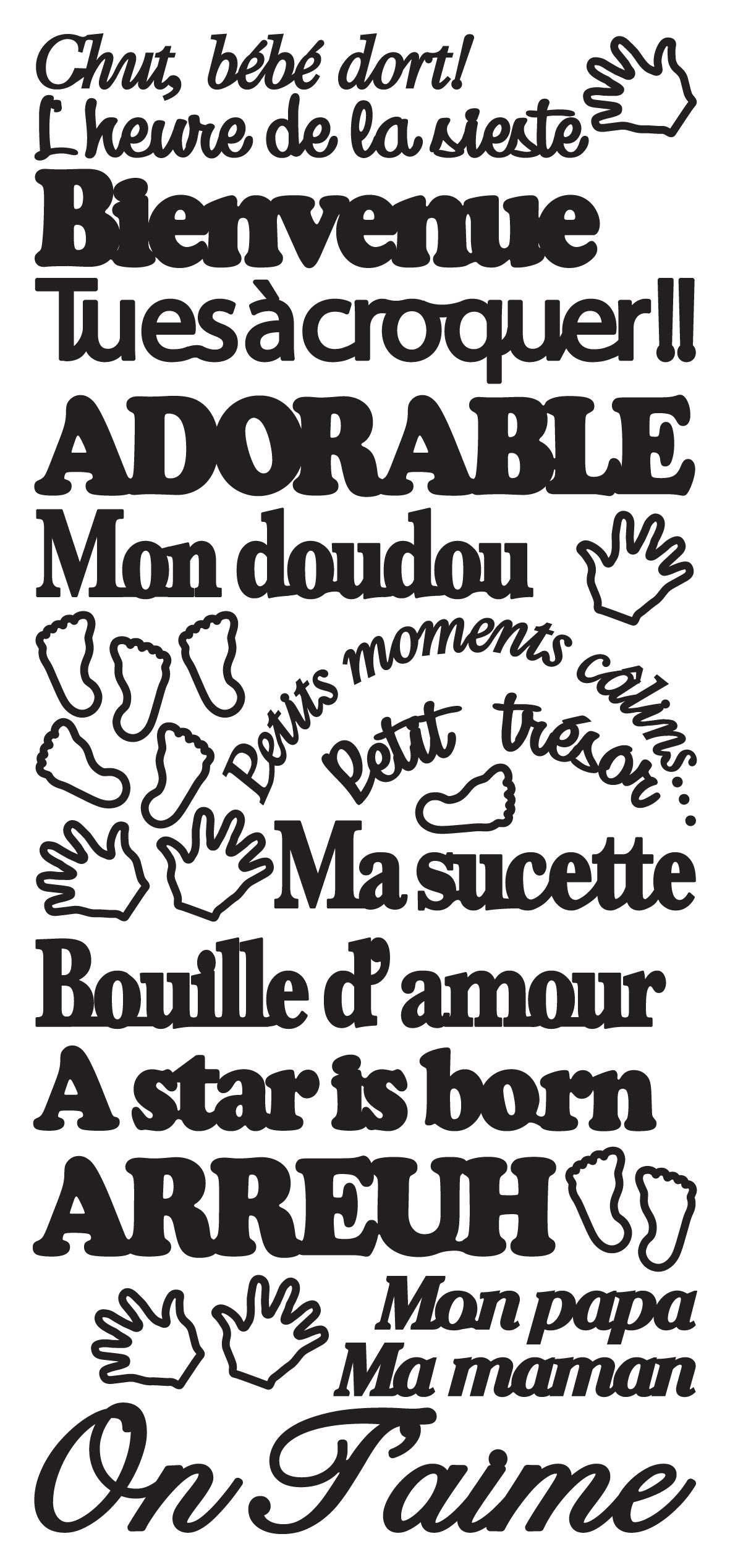 Peel Off Stickers - Chut bébé dort-3