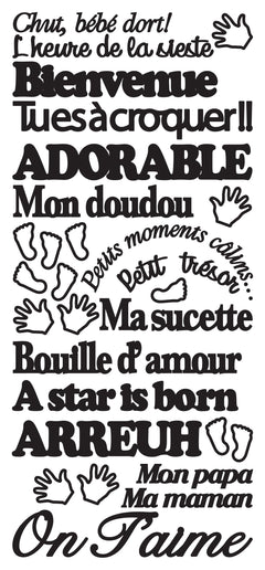 Peel Off Stickers - Chut bébé dort-3