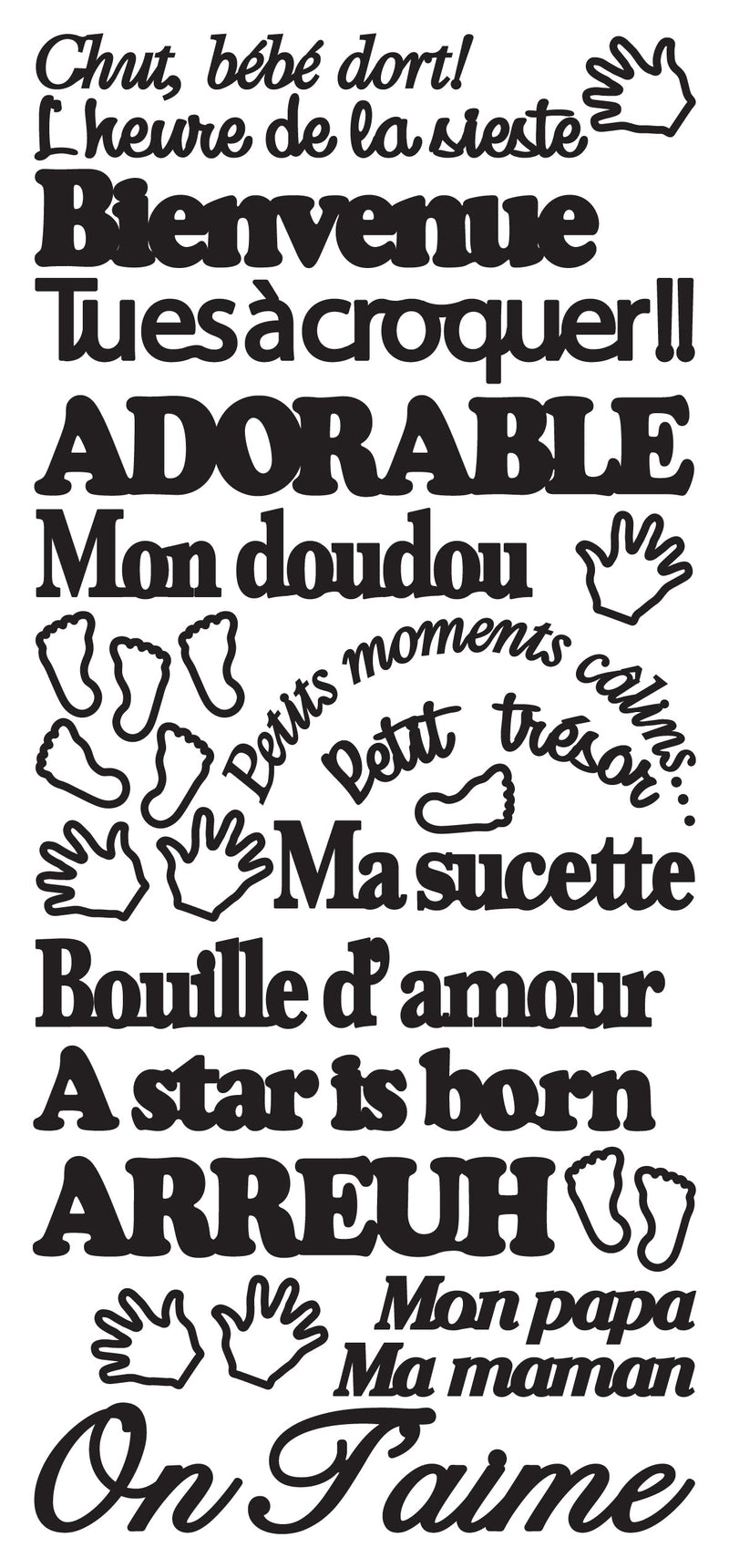 Peel Off Stickers - Chut bébé dort-3