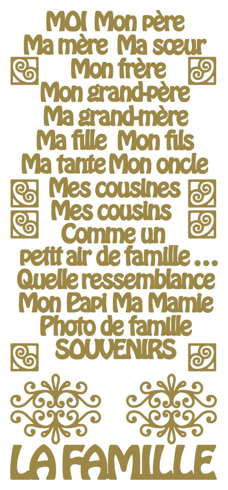 Autocollants pelables - La Famille-1