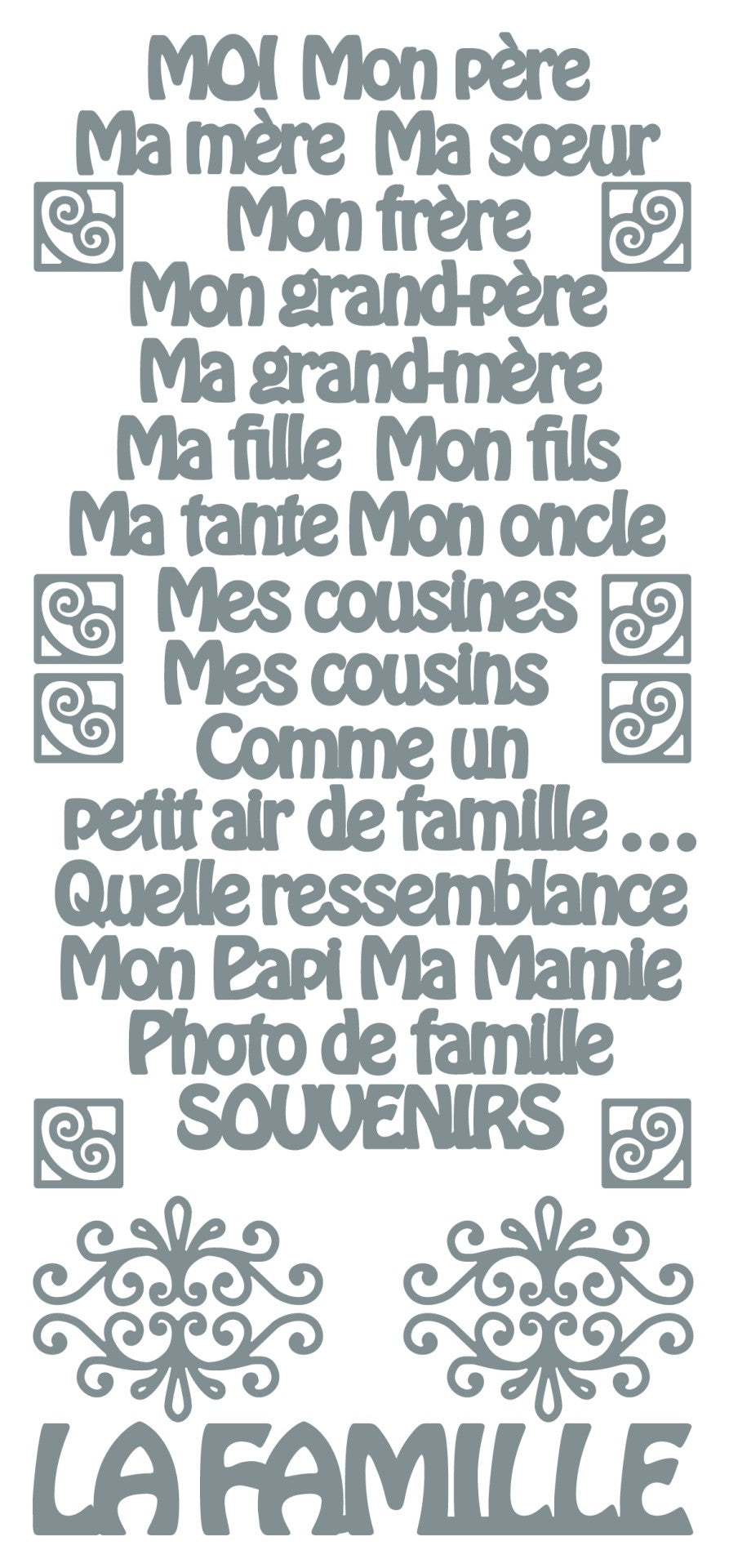 Autocollants pelables - La Famille-2