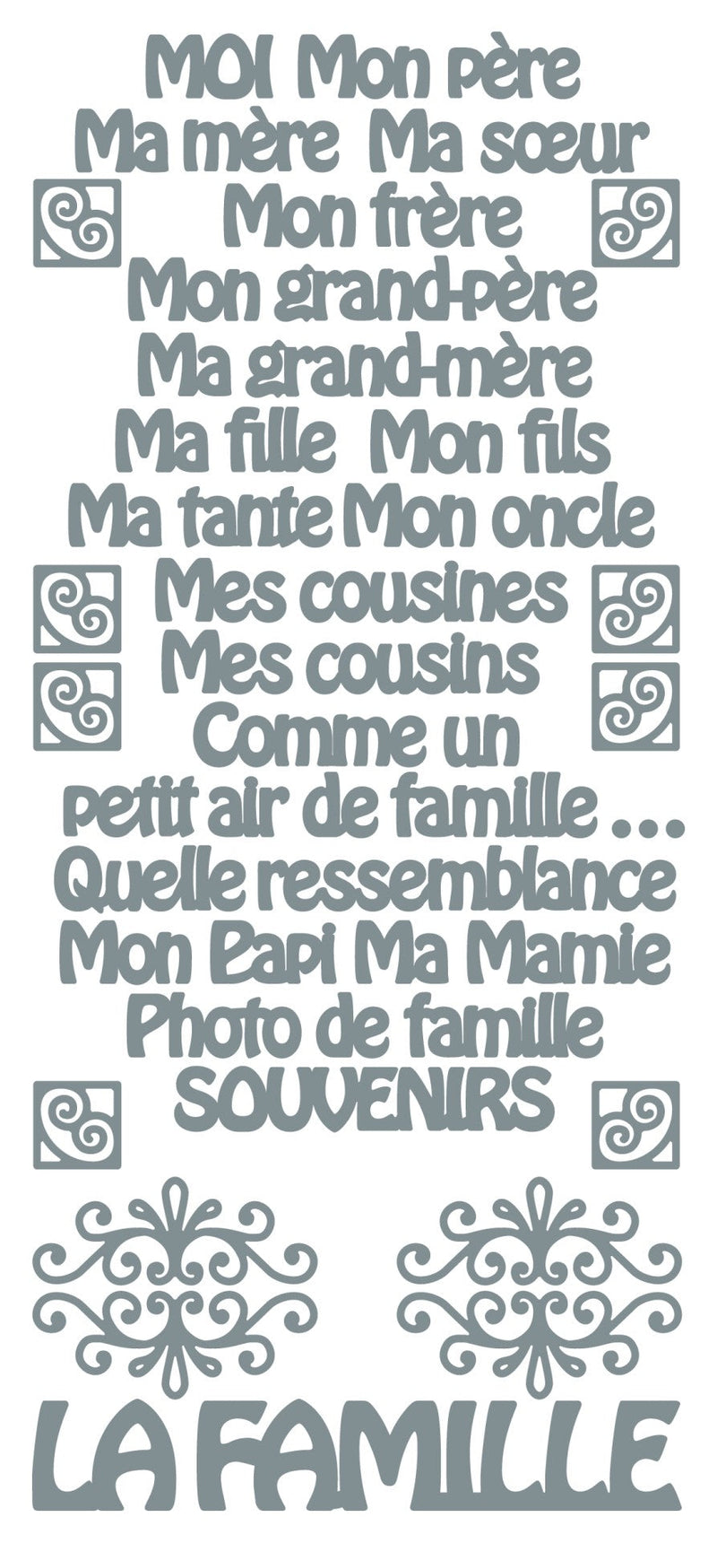Autocollants pelables - La Famille-2