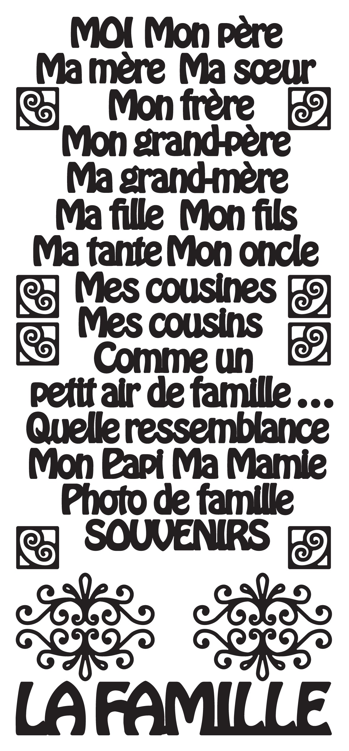 Autocollants pelables - La Famille-3