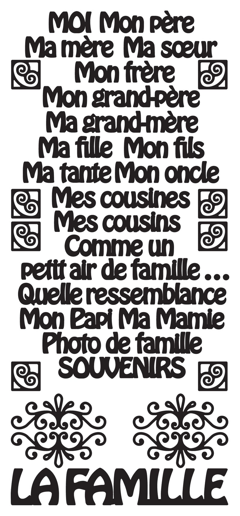 Autocollants pelables - La Famille-3