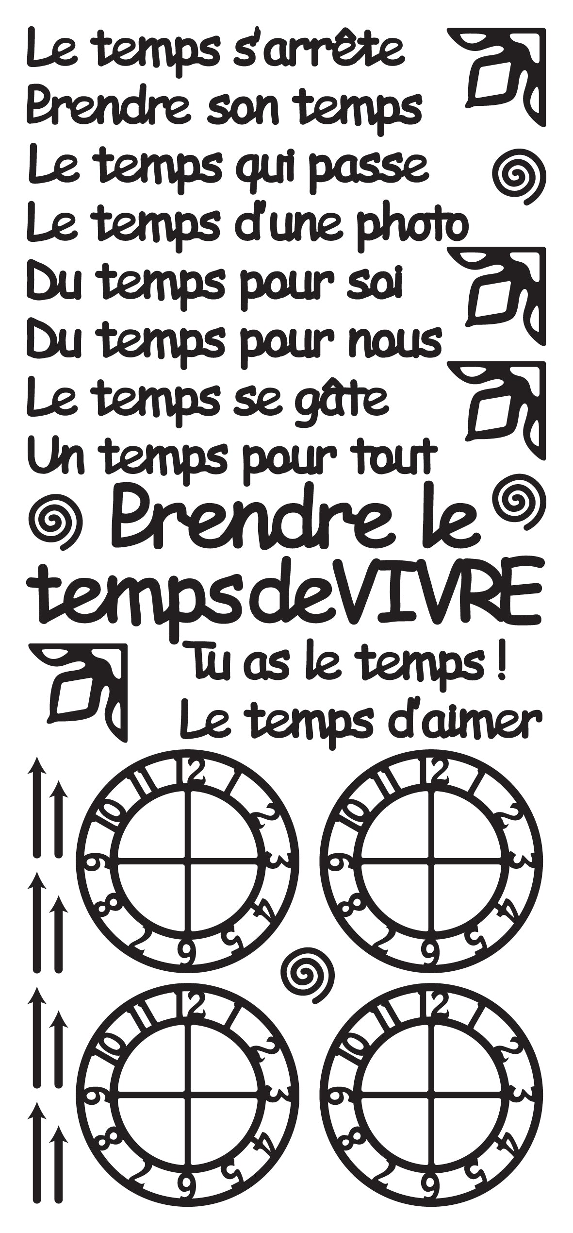 Peel Off Stickers - Le temps s'arrete-3