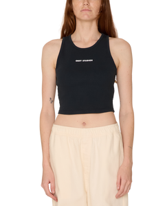 Obey 'Studios Mini Bold' Cropped Tank Top - Black (Women’s)-1