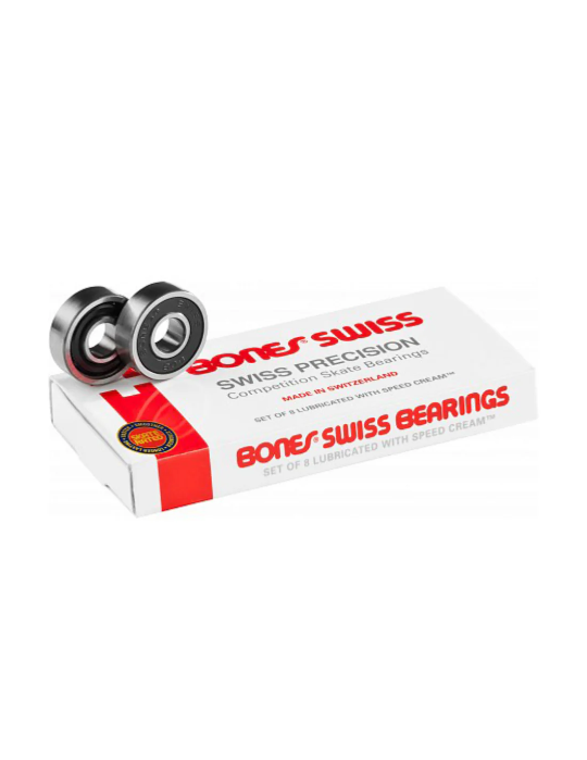 Bones 'Swiss Precision' Competition Skate Bearings - Black-1