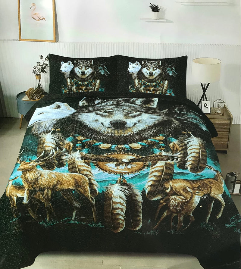 Kingdom of the North 3 Piece Quilt Set-1