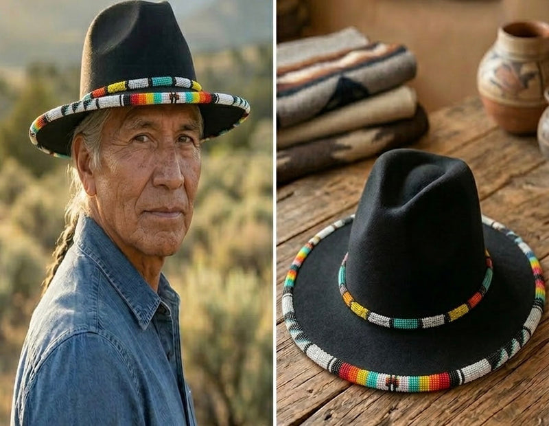 Size-58 Handmade Beaded Hat-1