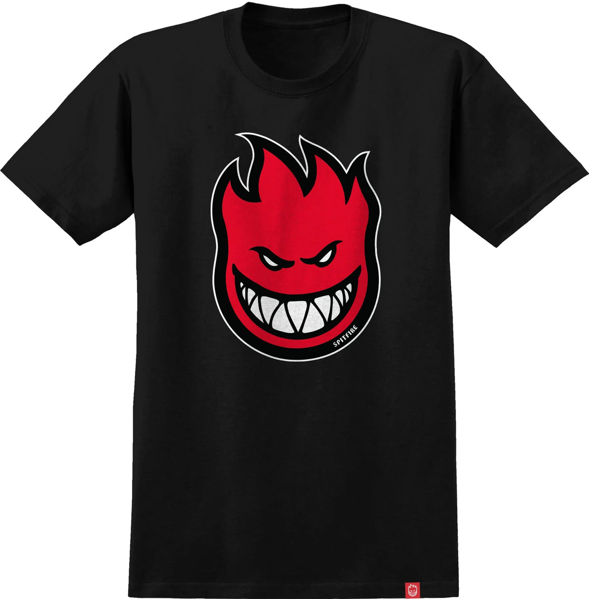 Spitfire 'Bighead Fill' Tee - Black/Red (KIDS)