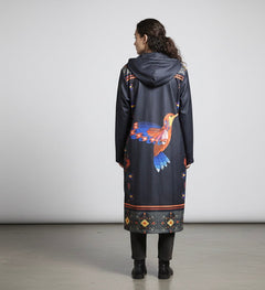 Midnight Hummingbird Long Coat-3