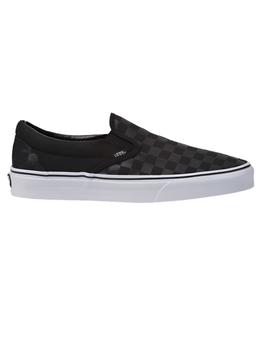 Vans 'Classic Slip-On' Shoes - Black/Black Checkerboard-1