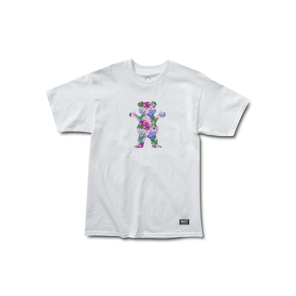 Grizzly Griptape 'Give Em Flowers' Tee - White-1
