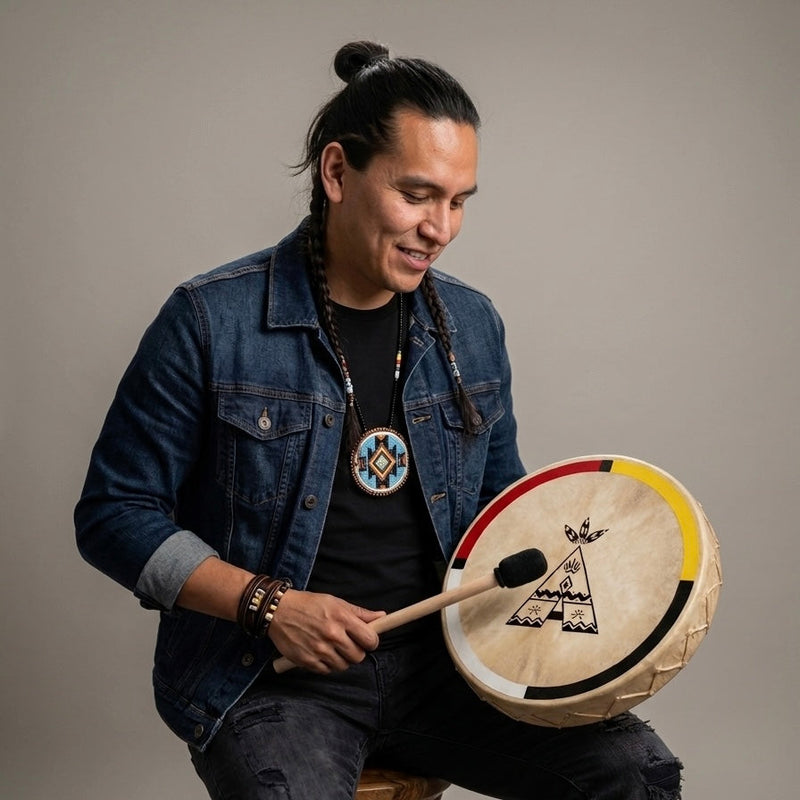 Rising Sun Lodge 12” Hand drum-3