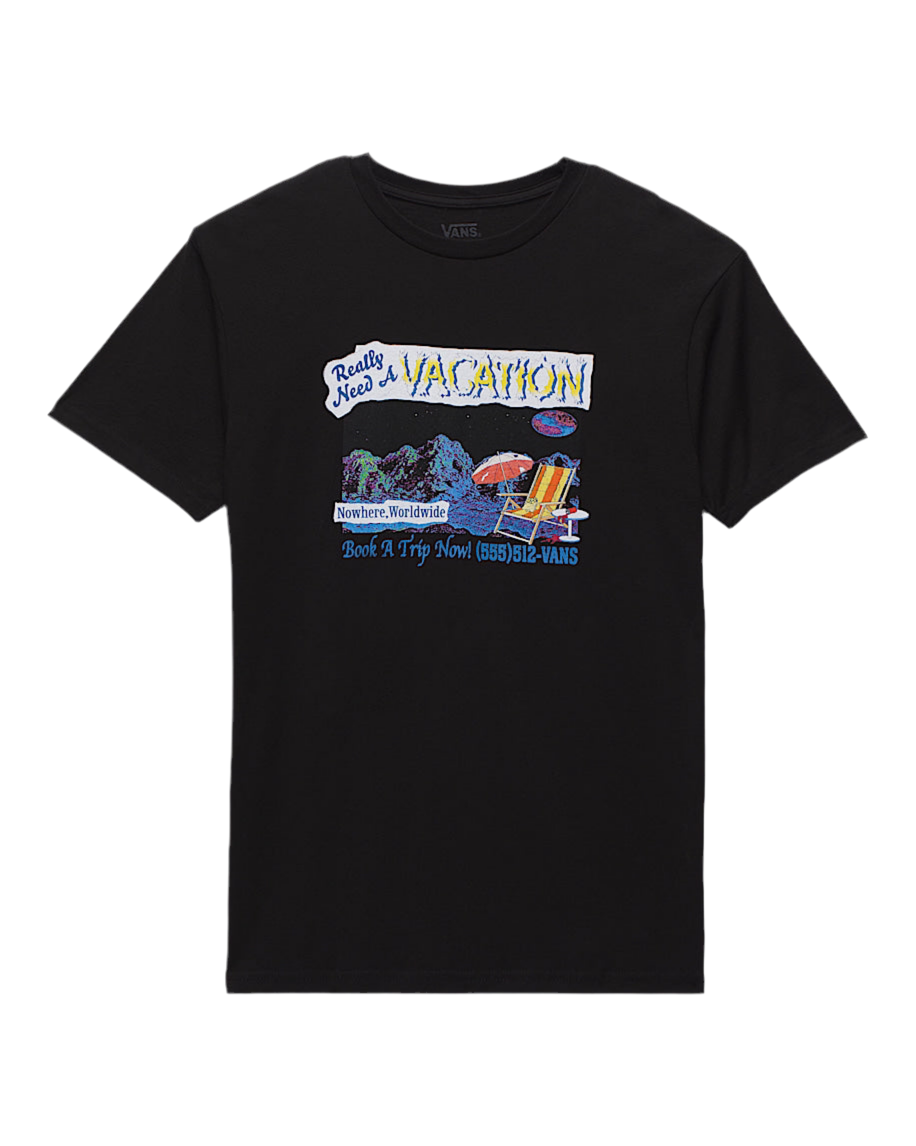 Vans 'Need A Vacation' Tee - Black-1