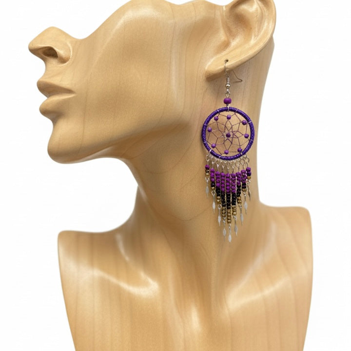 Dark Purple Dreamcatcher Dangles-1