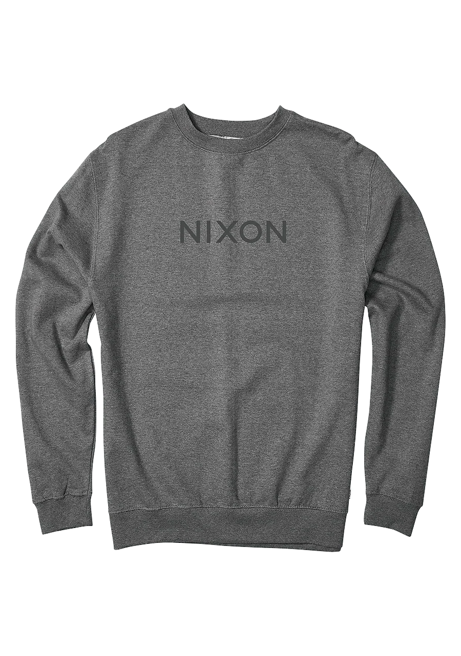 Nixon 'Wordmark' Sweatshirt - Dark Heather Grey-1